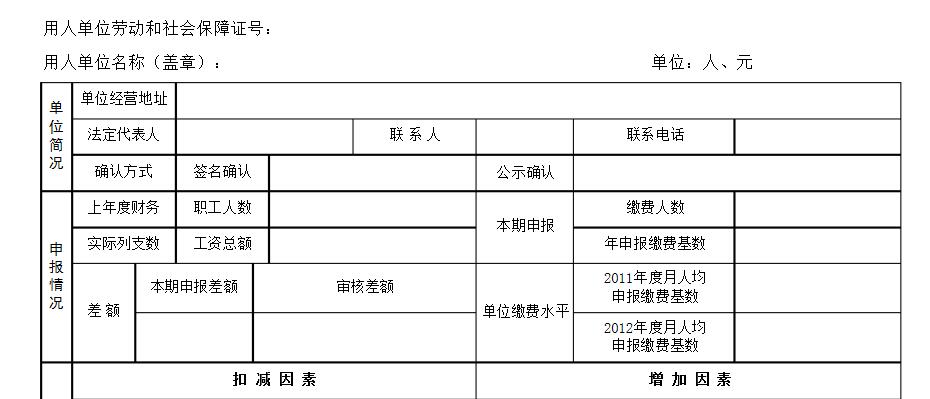 简单了解《社保基数申报表》